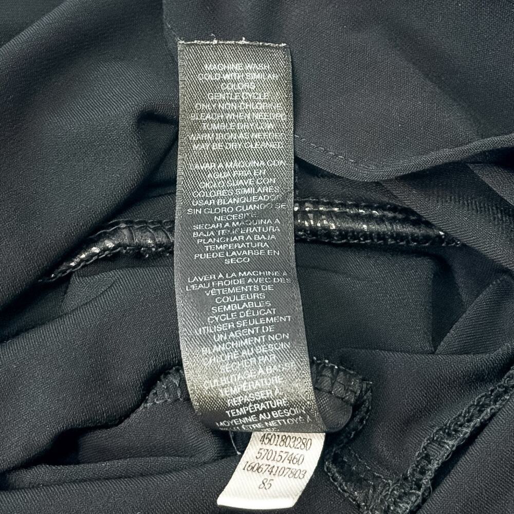 White House Black Market Black Asymmetrical Draped Sleeveless Blouse Size S - Picture 9 of 9